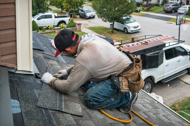 Professional Roofing technician working in Rochelle Park, NJ